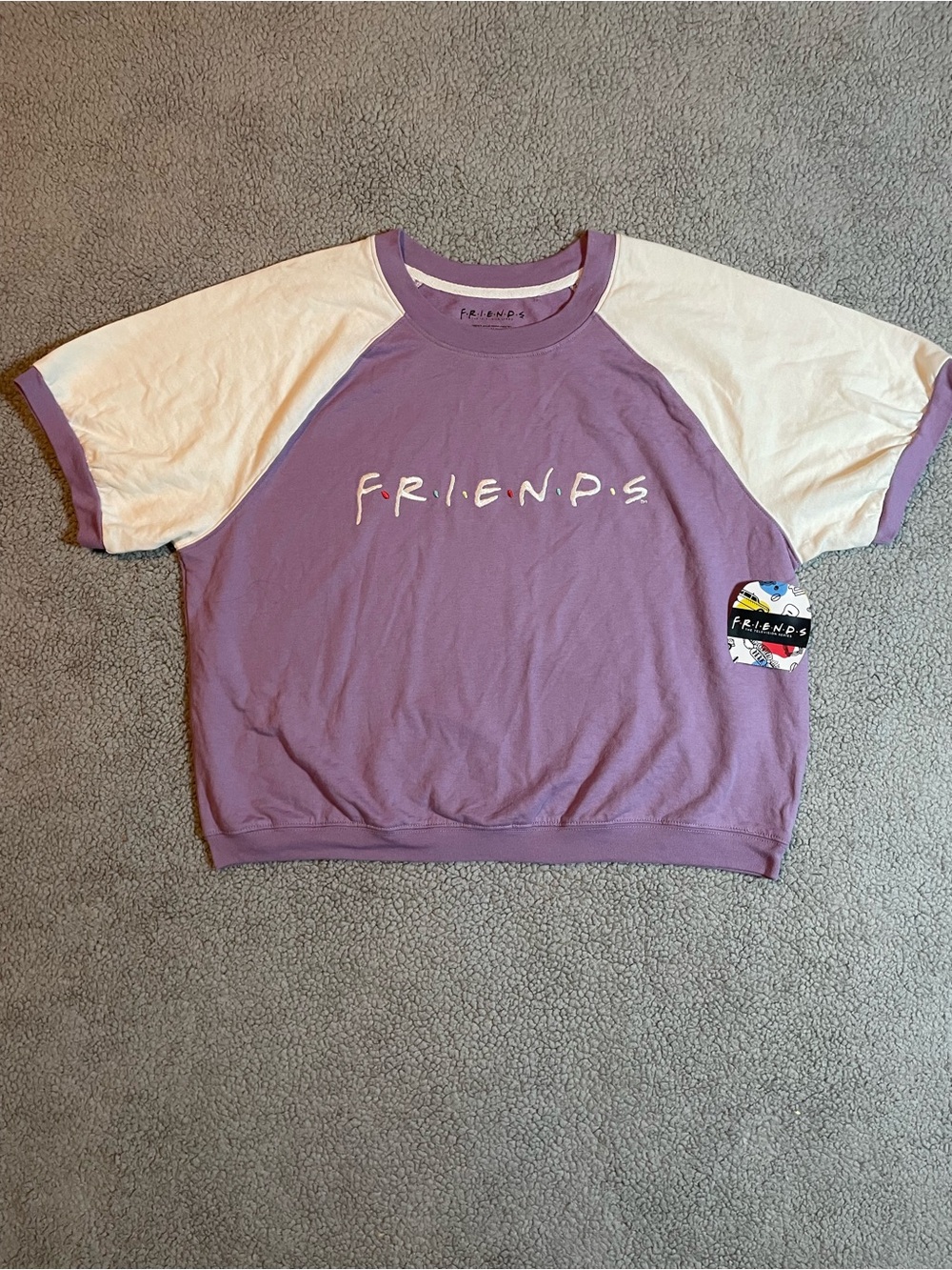 Friends purple cropped top Size XL #friends #croptop